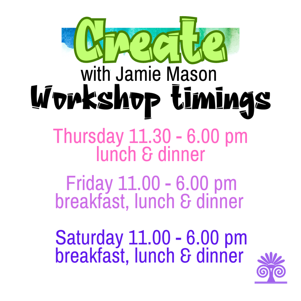 Creative-retreat-mixed-media-workshop-block-printing-gelli-printing-stencil-art-create-jamie-mason