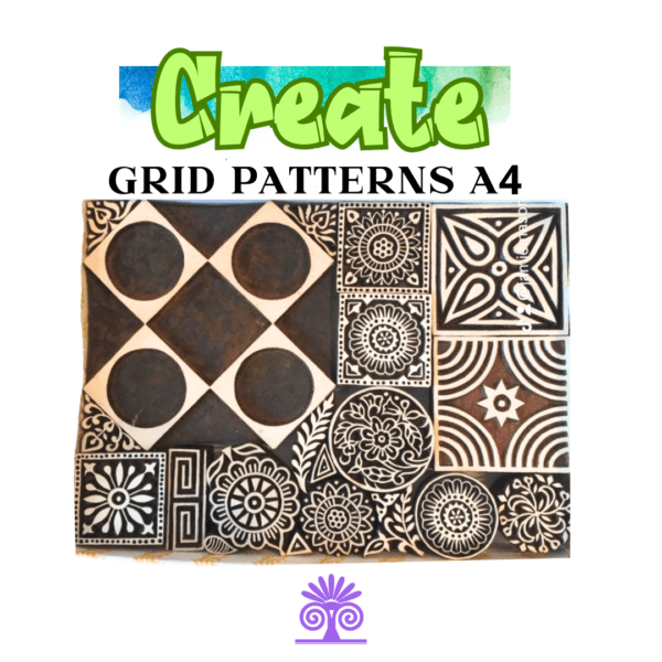 grid-pattern-wooden-printing-blocks-printing-mixed-media-create-jamie-mason