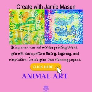 animal-art-elephants-peacocks-block-printing-stencil-art-lesson-class-workshop-London-near-me