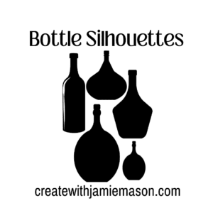 Bottle-silhouette-collage-papers-printables