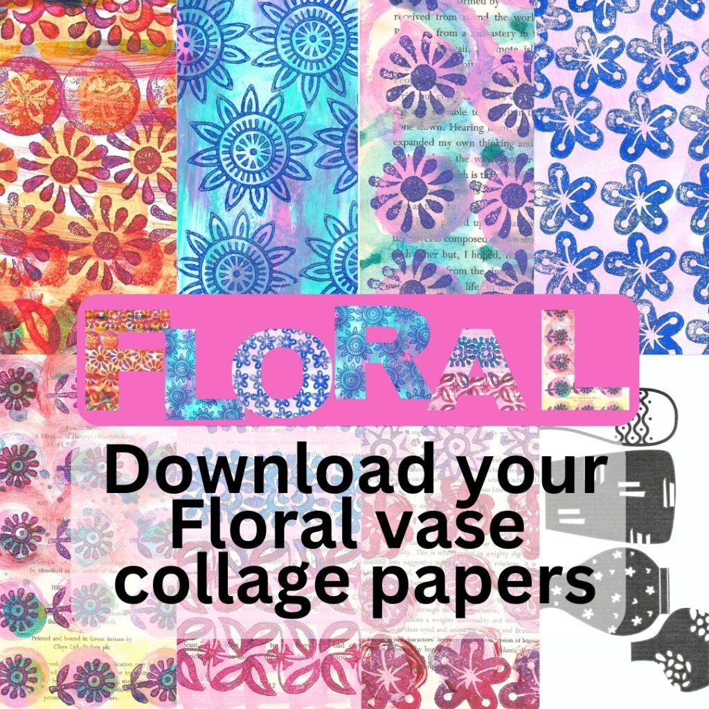 Downloadable-Floral-vase-collage-papers
